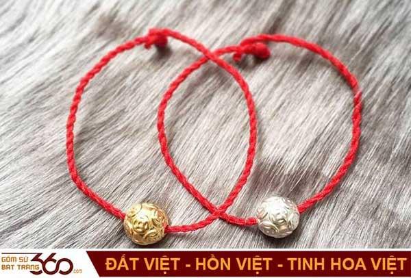 vòng tay chỉ đỏ kim vàng